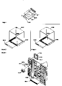 Shelf, Crisper Assemblies And Toe Grille Diagram and Parts List for SMD21TBW-P1193911WW  Amana Refrigerator