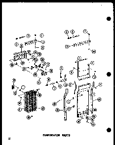 Section 3 Diagram and Parts List for SRI-22E-P74100-11W  Amana Refrigerator