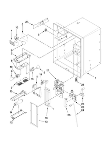Refrigerator Liner Parts Diagram and Parts List for JFI2089AEP7  Jenn-Air Refrigerator