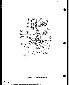 Door Latch Assembly Diagram and Parts List for AO-27D-P85547-2S  Amana Wall Oven