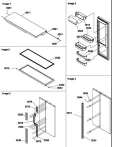 Refrigrator Door, Door Trim And Handles Diagram and Parts List for SRD528VW-P1320402WW  Amana Refrigerator