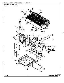 Unit Compartment & System Diagram and Parts List for RB23KA-4AL CG96A Magic Chef Refrigerator