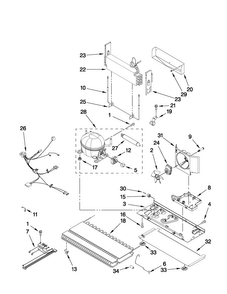 Unit Parts Diagram and Parts List for MFF2258VEB5  Maytag Refrigerator