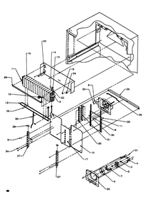 Evaporator Area Diagram and Parts List for TC18A3-P1181812W  Amana Refrigerator