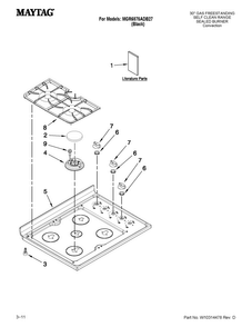 Part Location Diagram of 8101P623-60 Whirlpool INSTALLATION INSTRUCTIONS