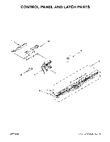 Control Panel And Latch Parts Diagram and Parts List for 66514815N611  Kenmore Dishwasher