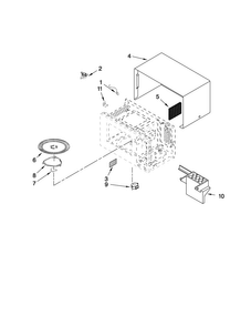 Microwave Oven Cavity Parts Diagram and Parts List for JMC5200BAW14  Jenn-Air Microwave