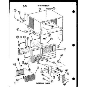 Exterior Parts (11-5j/P54336-67r) Diagram and Parts List for 113-5N P54975-61R Amana Air Conditioner