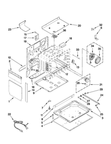 Chassis Parts Diagram and Parts List for MGS5875BDS23  Maytag Range