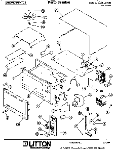 Section 19 Diagram and Parts List for 70 0502 Amana Microwave