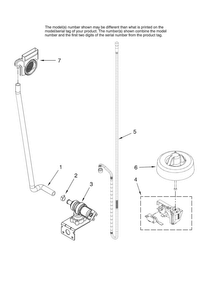 Fill And Overfill Parts Diagram and Parts List for JDB1255AWR0  Jenn-Air Dishwasher