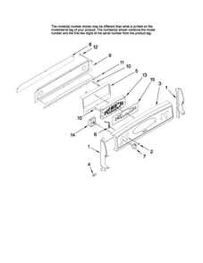 Control Panel Parts Diagram and Parts List for MER6755AAQ25  Maytag Range