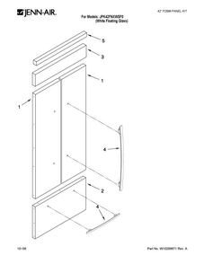 36" Panel Kit Diagram and Parts List for JPK42FNXWSF0  Jenn-Air Refrigerator