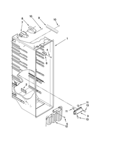 Refrigerator Liner Parts Diagram and Parts List for MSD2272VES01  Maytag Refrigerator