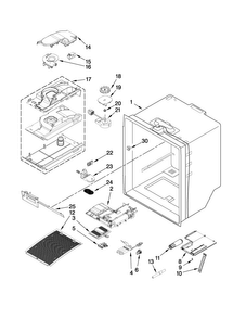 Refrigerator Liner Parts Diagram and Parts List for MFT2771WEM2  Maytag Refrigerator