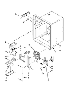 Refrigerator Liner Parts Diagram and Parts List for MFI2670XEB0  Maytag Refrigerator