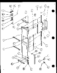 Freezer Door Diagram and Parts List for SZDE20KB-P1117602W  Amana Refrigerator