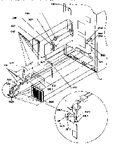 Cabinet Back Diagram and Parts List for 77277-P1311201WL  Amana Refrigerator