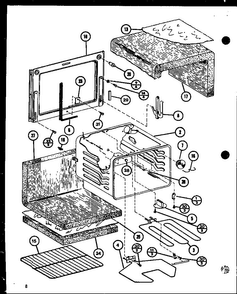 Section 6 Diagram and Parts List for ARR-412 P85312-12S Amana Range