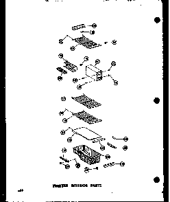 Freezer Interior Parts Diagram and Parts List for SD19W-C-P60340-36WC  Amana Refrigerator