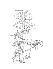 Agitator Housing Diagram and Parts List for U3317  Hoover Upright Vacuum
