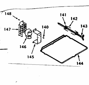 Rotisserie Kit No. 8007130 Diagram and Parts List for 1439007100  Kenmore Range