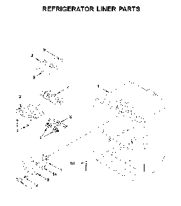 Refrigerator liner parts Diagram and Parts List for 59669312011  Amana Refrigerator