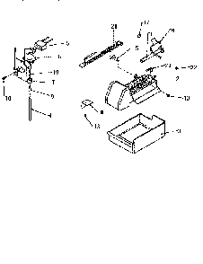 Add-on Icemaker Asm/ Top Mounts Diagram and Parts List for THI18S3W-P1195401W  Amana Refrigerator