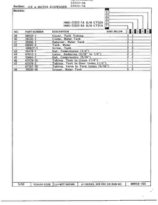 Ice & Water Dispenser Page 3 Diagram and Parts List for 22922-7A  Admiral Refrigerator