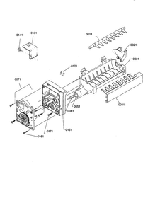 Ice Maker Parts Diagram and Parts List for SRI21VE-P1315601WE  Amana Refrigerator