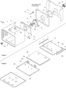 Oven & Bottom Insulation Assy Diagram and Parts List for AOES3030WW-P113237NWW  Amana Wall Oven