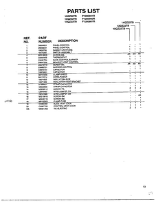 Control Panel And Elecrical Parts Page 2 Diagram and Parts List for P1200801R  Amana Air Conditioner