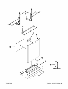 Door And Panel Parts Diagram and Parts List for MDB4709PAM2  Maytag Dishwasher