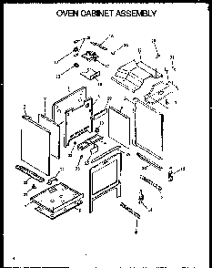 Oven Cabinet Assembly Diagram and Parts List for AGS745WW1-P1130733WW  Amana Range