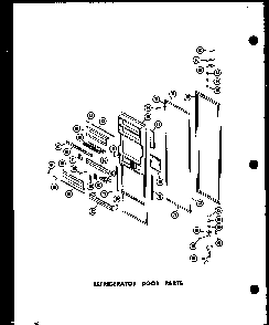 Refrigerator Door Parts Diagram and Parts List for SRN22N-C-P60201-78WC  Amana Refrigerator