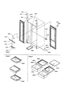 Lights/hinges/shelving Assembly Diagram and Parts List for SRI21VW-P1315601WW  Amana Refrigerator