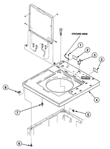 Cabinet Top Diagram and Parts List for SWT121LA  Speed Queen Washer