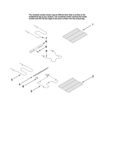 Rack And Element Parts Diagram and Parts List for MER6755AAQ25  Maytag Range