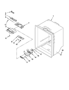 Refrigerator Liner Parts Diagram and Parts List for AFF2534FEW5  Amana Refrigerator