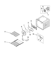 Internal Oven Parts Diagram and Parts List for JGRP430WP01  Jenn-Air Range