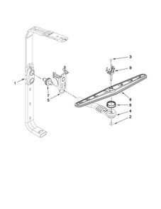 Upper Wash And Rinse Parts Diagram and Parts List for ADB1400AWB0  Amana Dishwasher
