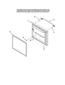 Freezer Door Parts Diagram and Parts List for MB2216PUAW11  Maytag Refrigerator