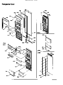 Refrigerator Door Diagram and Parts List for SBD20S4E-P1190004WE  Amana Refrigerator