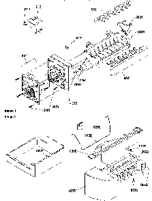 Ice Maker Assembly Parts Diagram and Parts List for TZI18V2E-P1319001WE  Amana Refrigerator