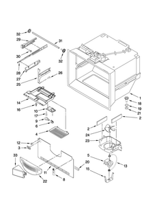 Freezer Liner Parts Diagram and Parts List for JFC2089WEM0  Jenn-Air Refrigerator