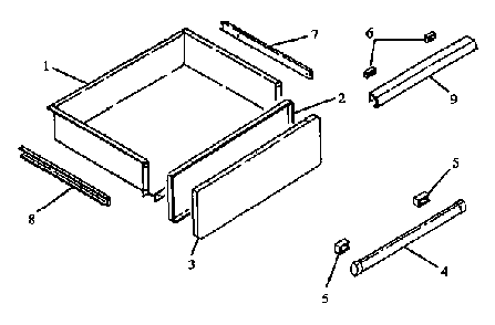 Storage Drawer Diagram and Parts List for RST359 ALL/RST359/ALL Maytag Range