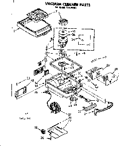 Base Assembly Diagram and Parts List for 11620981  Kenmore Canister Vacuum