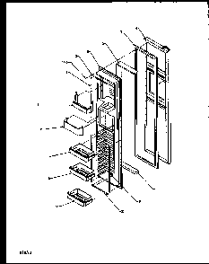 Freezer Door Diagram and Parts List for 2599CIWEL-P1170601WL  Amana Refrigerator