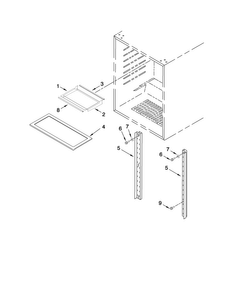 Shelf Parts Diagram and Parts List for JUR248LBCX01  Jenn-Air Refrigerator