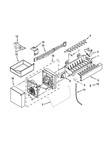 Ice Maker Parts Diagram and Parts List for MFC2062DEM01  Maytag Refrigerator